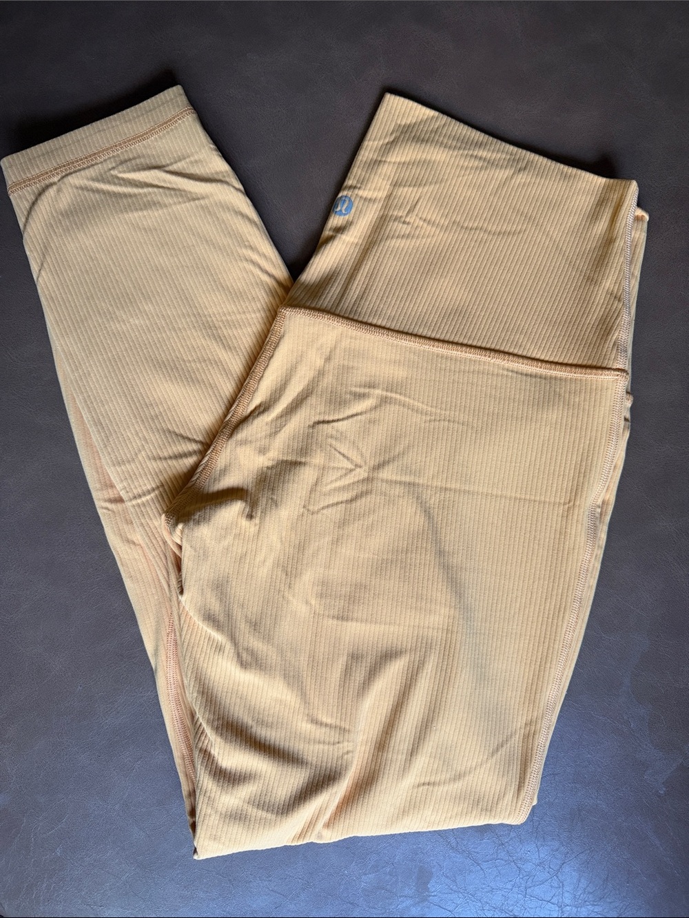 lululemon athletica Ribbed High-Rise Cropped Leggings - Pale Yellow